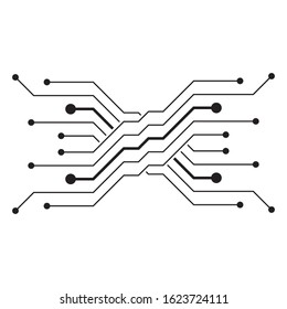 Circuit logo vector icon illustration design