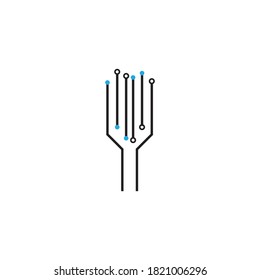 
Circuit  logo vector template design