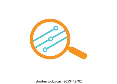 circuit in magnifyer logo designs template, Finder logo template vector