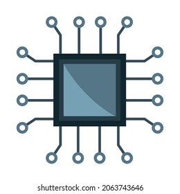 circuit motherboard data icon isolated