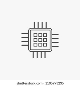 Circuit motherboard technology line vector icon