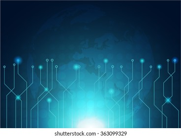 Circuit motion connect abstract technology background 