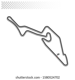 Nürburg circuit for motorsport and autosport. German grand prix race track. 