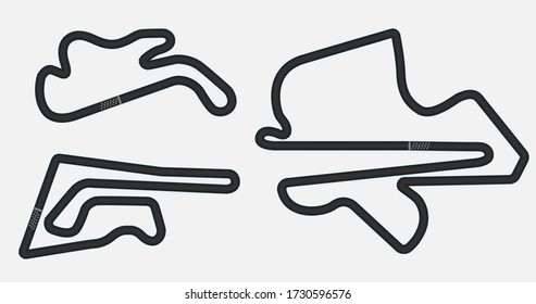 Circuit Motorsport Grand Prix Race Track Stock Vector (Royalty Free ...