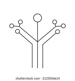 Un circuito de red - Ilustración tecnológica 