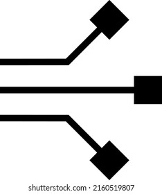 Circuit nodes vector illustration. Flat illustration iconic design of circuit nodes, isolated on a white background.