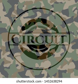 Circuit on camouflage texture. Vector Illustration. Detailed.