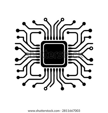 Circuit Path Layout Microchip Routing Vector Design