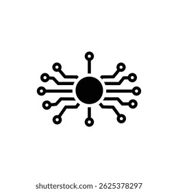 Circuit Paths Leading to Token - Blockchain and Digital Currency Concept
