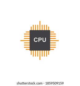 Circuit processor symbol and icon vector