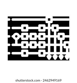 Vector de la tecnología cuántica del circuito. símbolo de la tecnología cuántica del circuito. ilustración de símbolo aislado