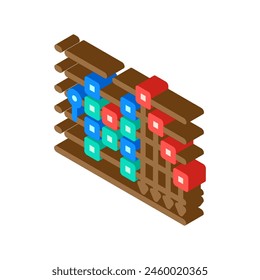 Vector isométrico de tecnología cuántica de circuito. símbolo de tecnología cuántica de circuito. ilustración de símbolo aislado