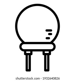 Icono de resistencia de circuito. Icono de vector de resistencia de contorno para diseño web aislado en fondo blanco