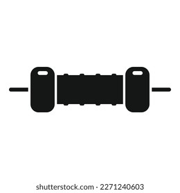 Circuit resistor icon simple vector. Chip capacitor. Energy board