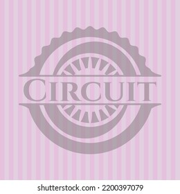 emblema rosado del circuito. Diseño plano. 