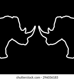 Circuit rhino - a simple image for design.