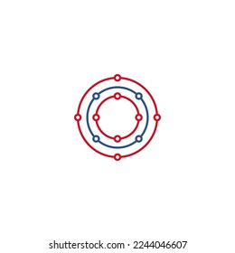 signo vectorial de diseño de logotipo de rotación de circuito