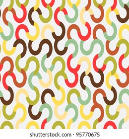 Circuit seamless pattern in retro colors