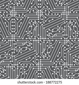 Circuit seamless vector pattern