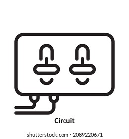 Circuito. diseño de iconos simple, mejor utilizado para banner, flayer o aplicación web. Curso editable con formato de archivo EPS 10