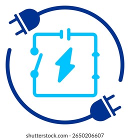 Conceito de Ilustração de Vetor de Ícone Simples de Circuito