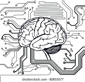 circuit style vector background