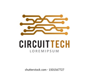 Circuit Tech logo symbol or icon template