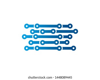 Circuit Tech Logo Template Design Vector, Emblem, Design Concept, Creative Symbol, Icon