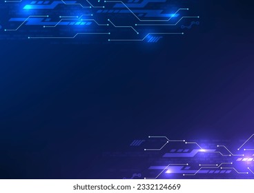 Circuit technology background It is dotted with circuits and numerical codes along with accompanying elements. It is a technology that conveys the connection of information