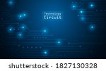 Circuit technology background with hi-tech digital data connection system and computer electronic desing