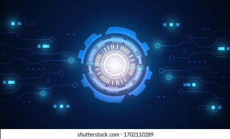 Circuit technology background with hi-tech digital data connection system and computer electronic desing