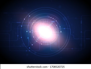 Circuit technology background with hi-tech digital data connection system and computer electronic desing