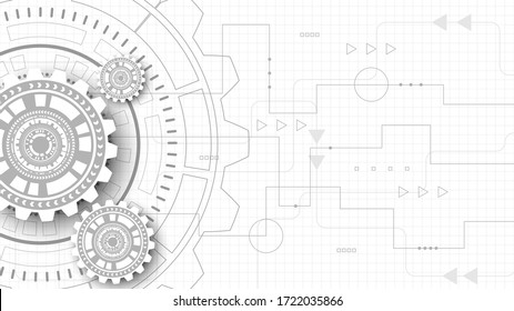 Circuit technology background with hi-tech digital data connection system and computer electronic design