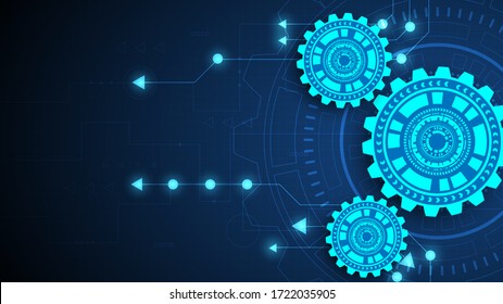 Circuit technology background with hi-tech digital data connection system and computer electronic design