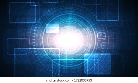 Circuit technology background with hi-tech digital data connection system and computer electronic design