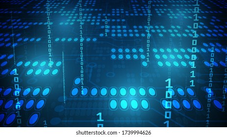 Fondo de tecnología de circuitos con sistema de conexión de datos digitales de alta tecnología y electrónica de computadora