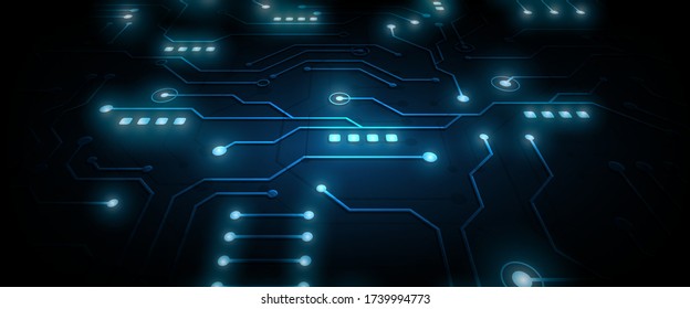 Circuit technology background with hi-tech digital data connection system and computer electronic