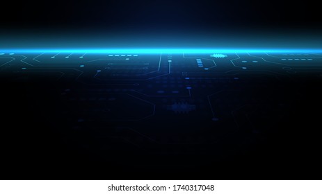 Circuit technology background with hi-tech digital data connection system and computer electronic