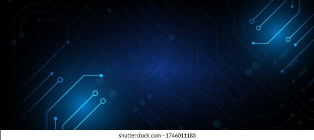 Circuit technology background with hi-tech digital data connection system and computer electronic