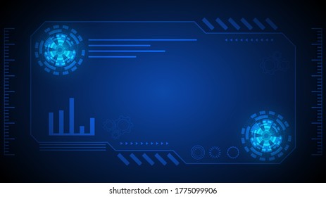 Circuit technology background with hi-tech digital data connection system and computer electronic