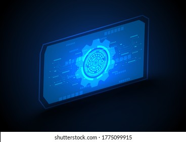 Fondo de tecnología de circuitos con sistema de conexión de datos digitales de alta tecnología y electrónica de computadora