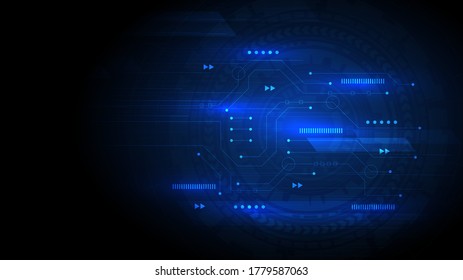 Circuit technology background with hi-tech digital data connection system and computer electronic