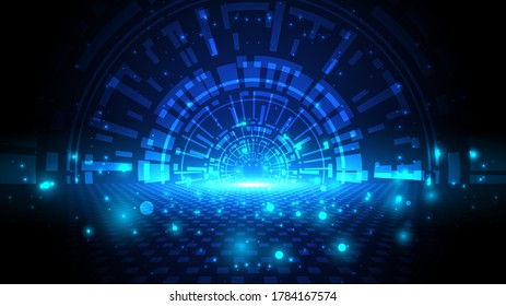 Circuit technology background with hi-tech digital data connection system and computer electronic