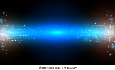 Circuit technology background with hi-tech digital data connection system and computer electronic