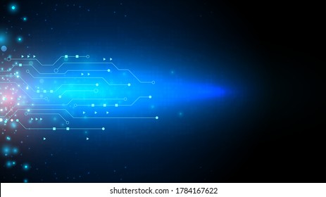 Circuit technology background with hi-tech digital data connection system and computer electronic