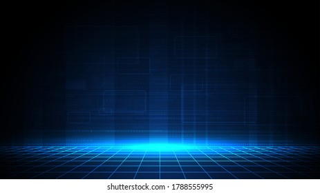 Circuit technology background with hi-tech digital data connection system and computer electronic