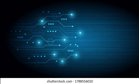 Circuit technology background with hi-tech digital data connection system and computer electronic