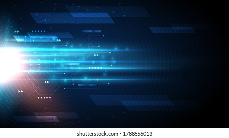 Circuit technology background with hi-tech digital data connection system and computer electronic