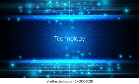 Circuit technology background with hi-tech digital data connection system and computer electronic