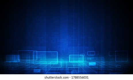 Circuit technology background with hi-tech digital data connection system and computer electronic
